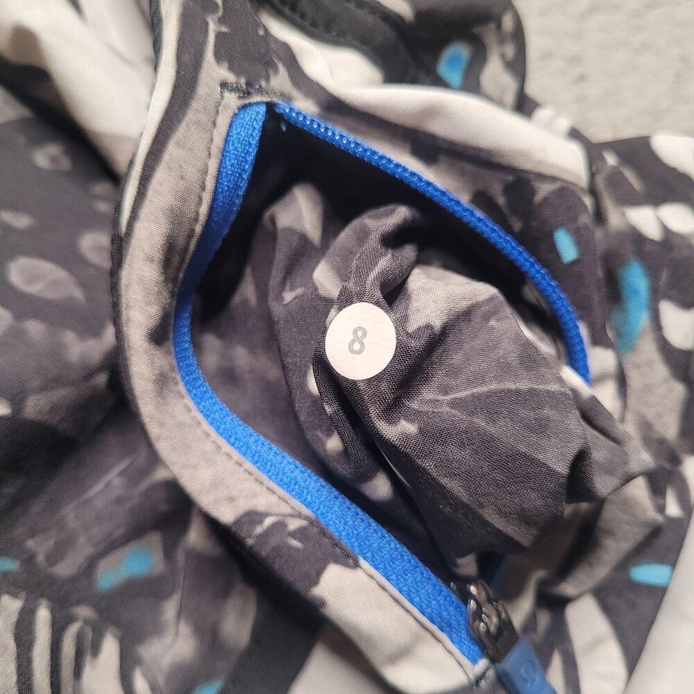 Lululemon Tracker Shorts 8 Exploded So Fly Butterfly Angel Wing Black Running - Picture 6 of 12